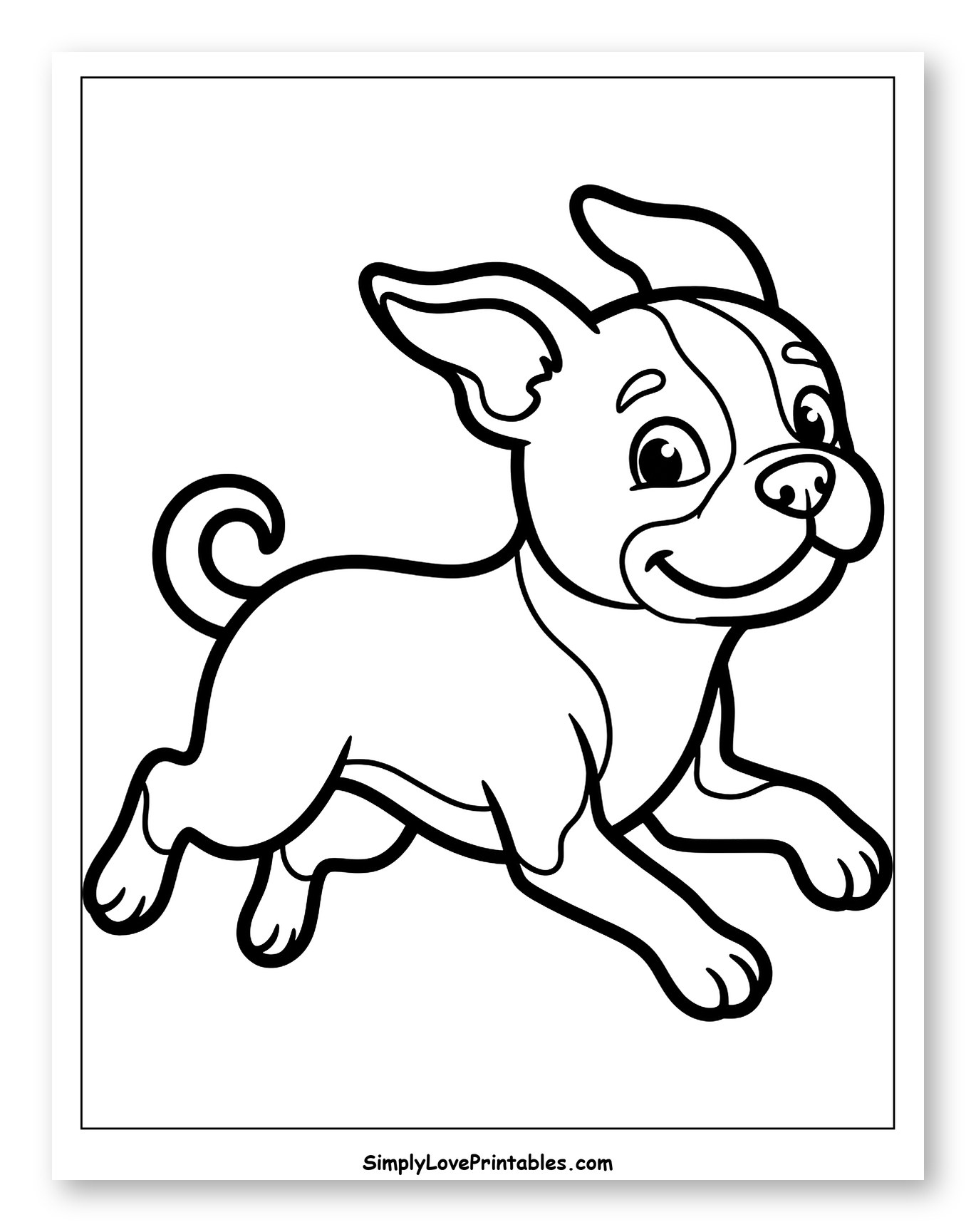 Energetic Small Dog Trotting Happily