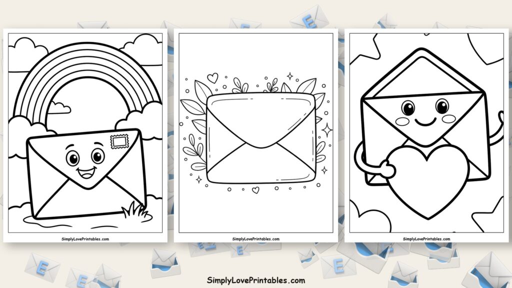 Envelope coloring pages featured image