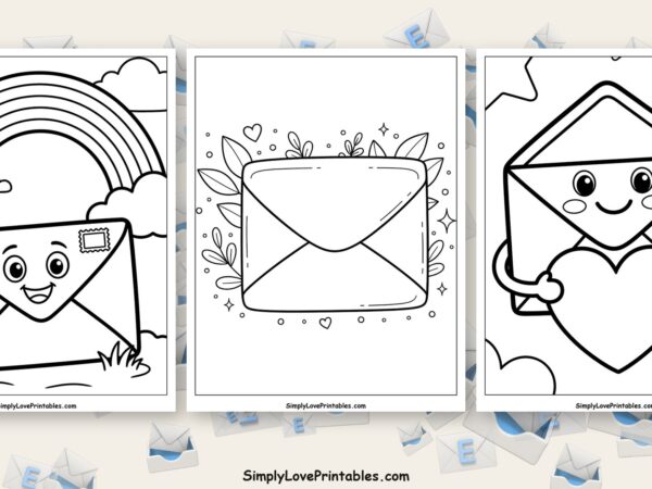Envelope coloring pages featured image