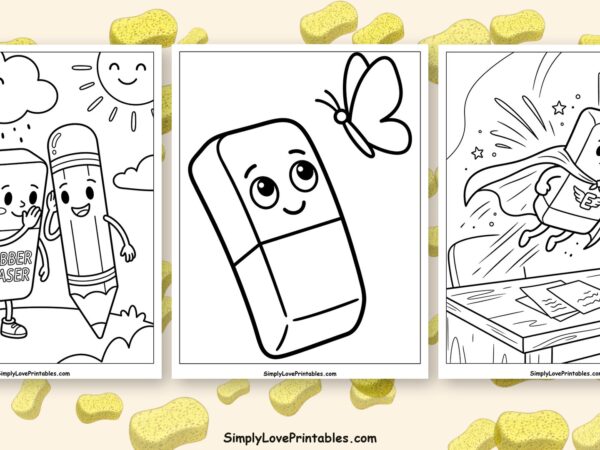 Eraser coloring pages featured image