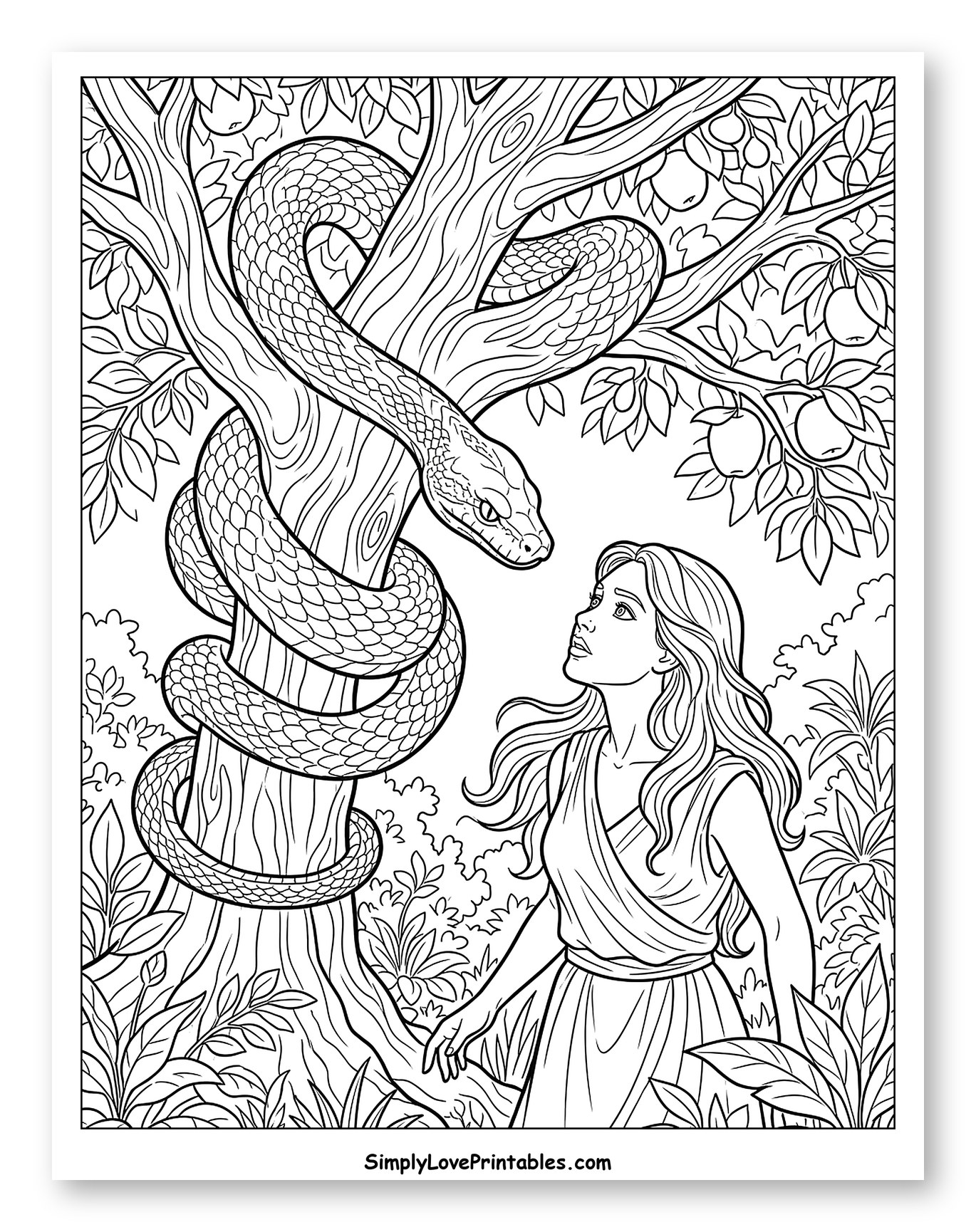 Eve and the Serpent in the Garden