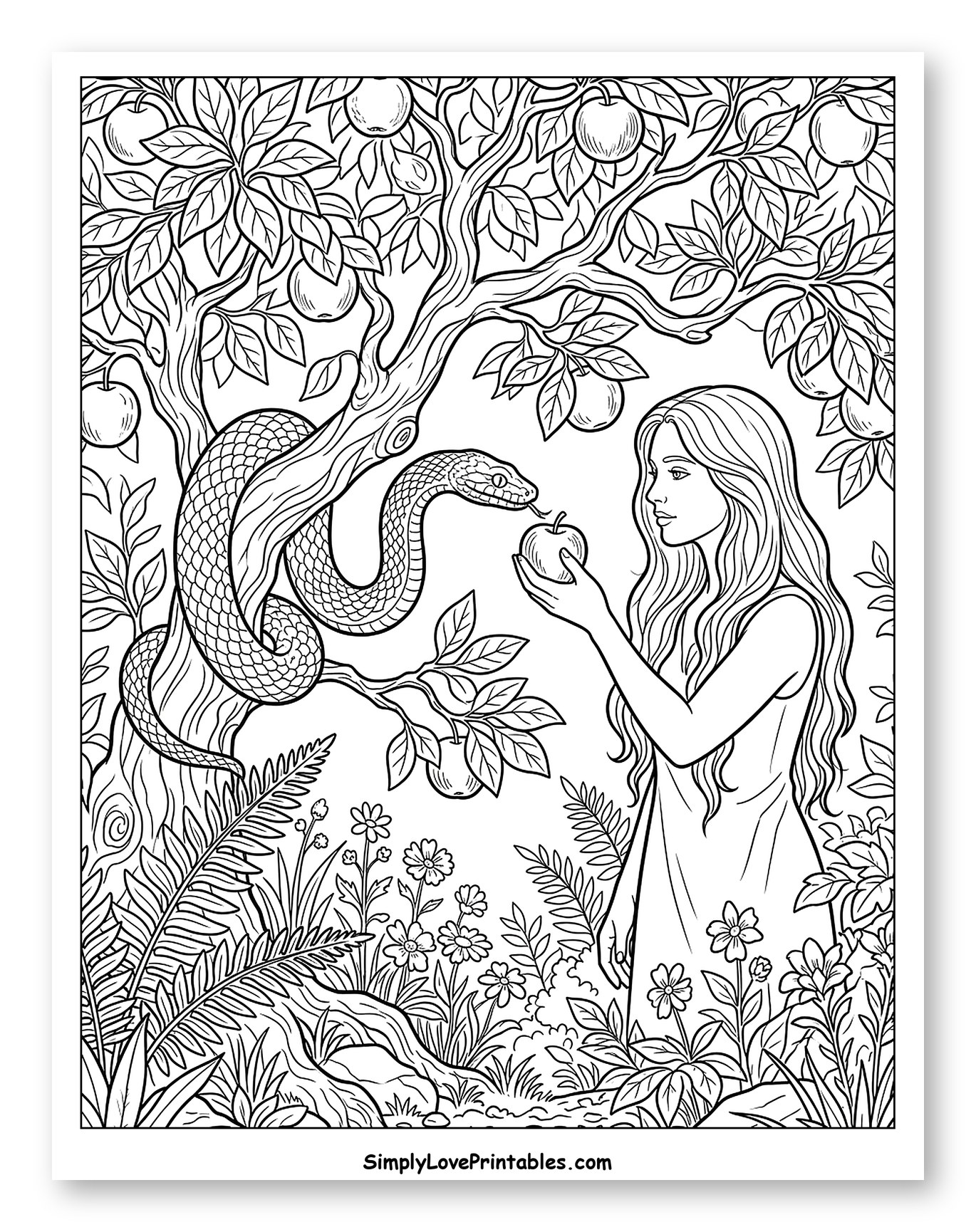 Eve and the Serpent in the Garden of Eden