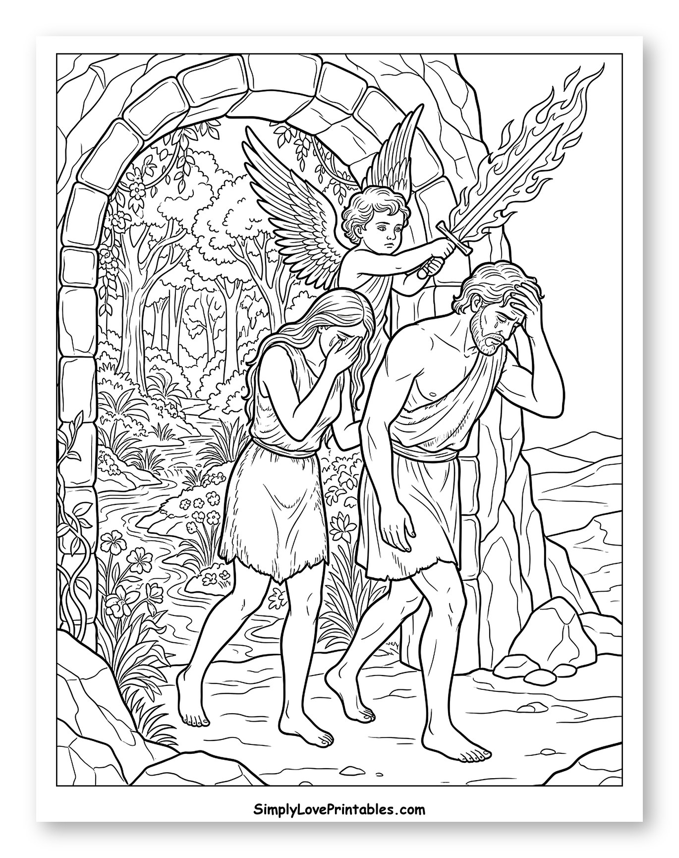 Expulsion from the Garden of Eden to Color