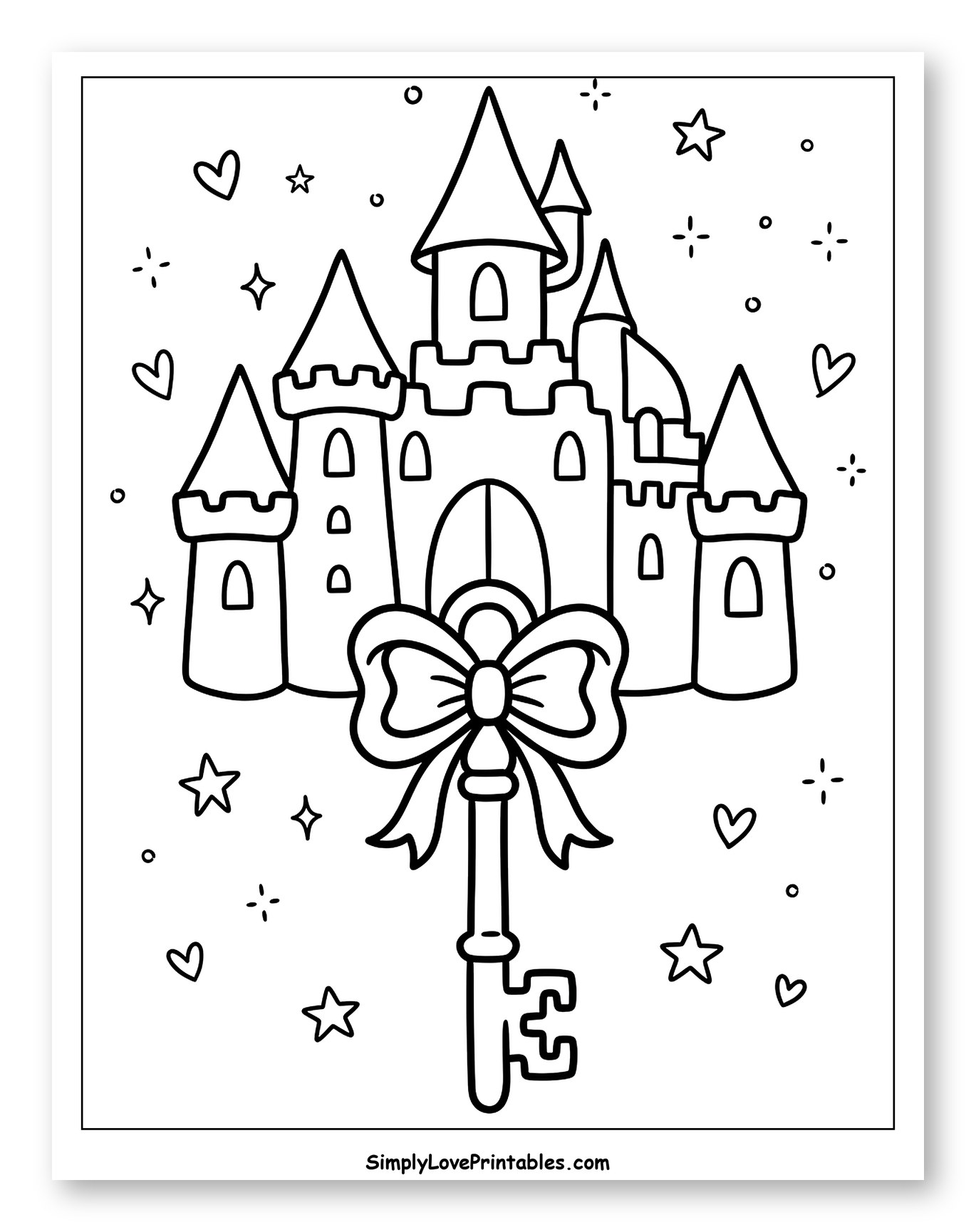 Fairytale Castle Key Surrounded by Sparkles