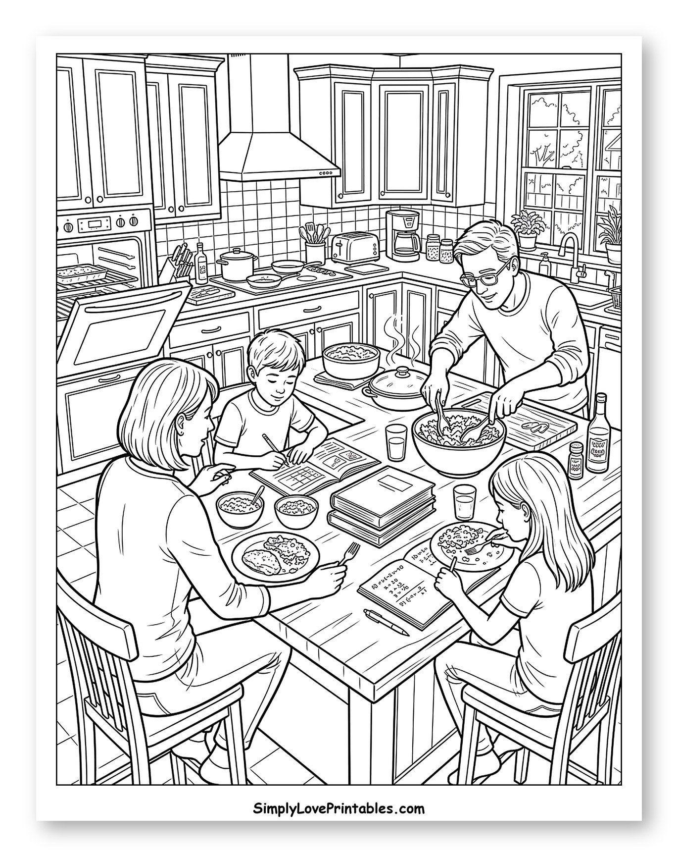 Family Dinner and Homework Time