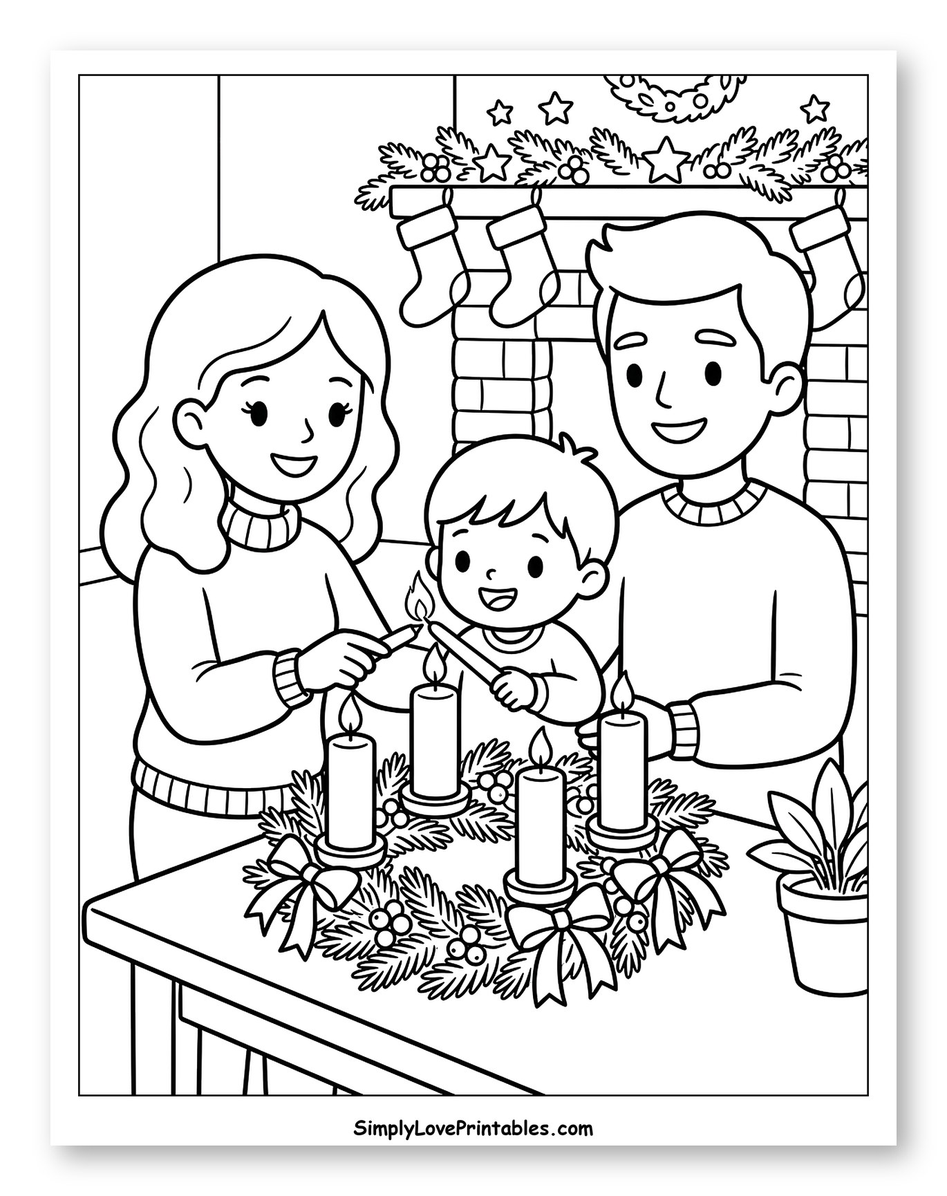Family Lighting Advent Wreath Candles
