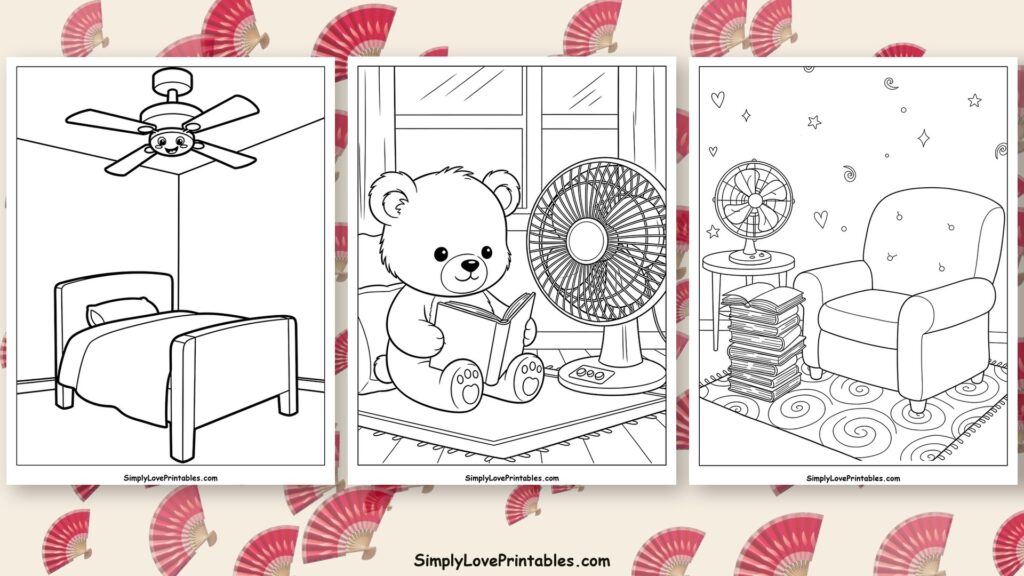 fan coloring pages featured image