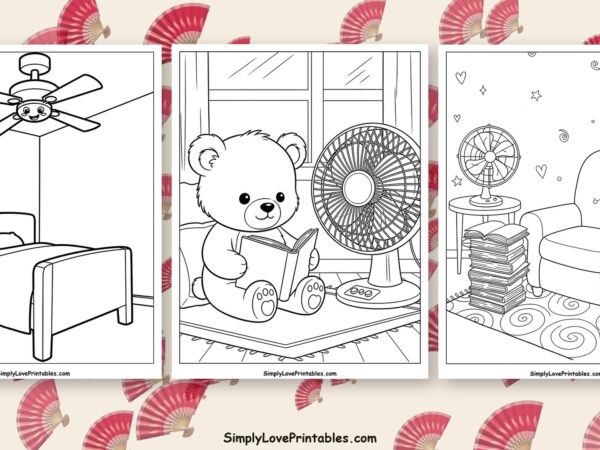 fan coloring pages featured image