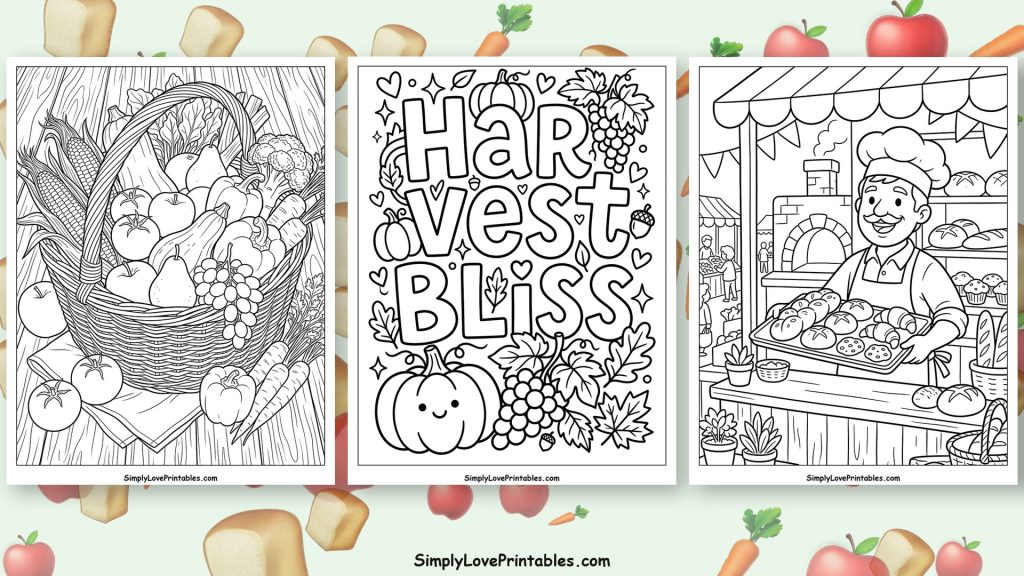 Farmers market coloring pages featured image