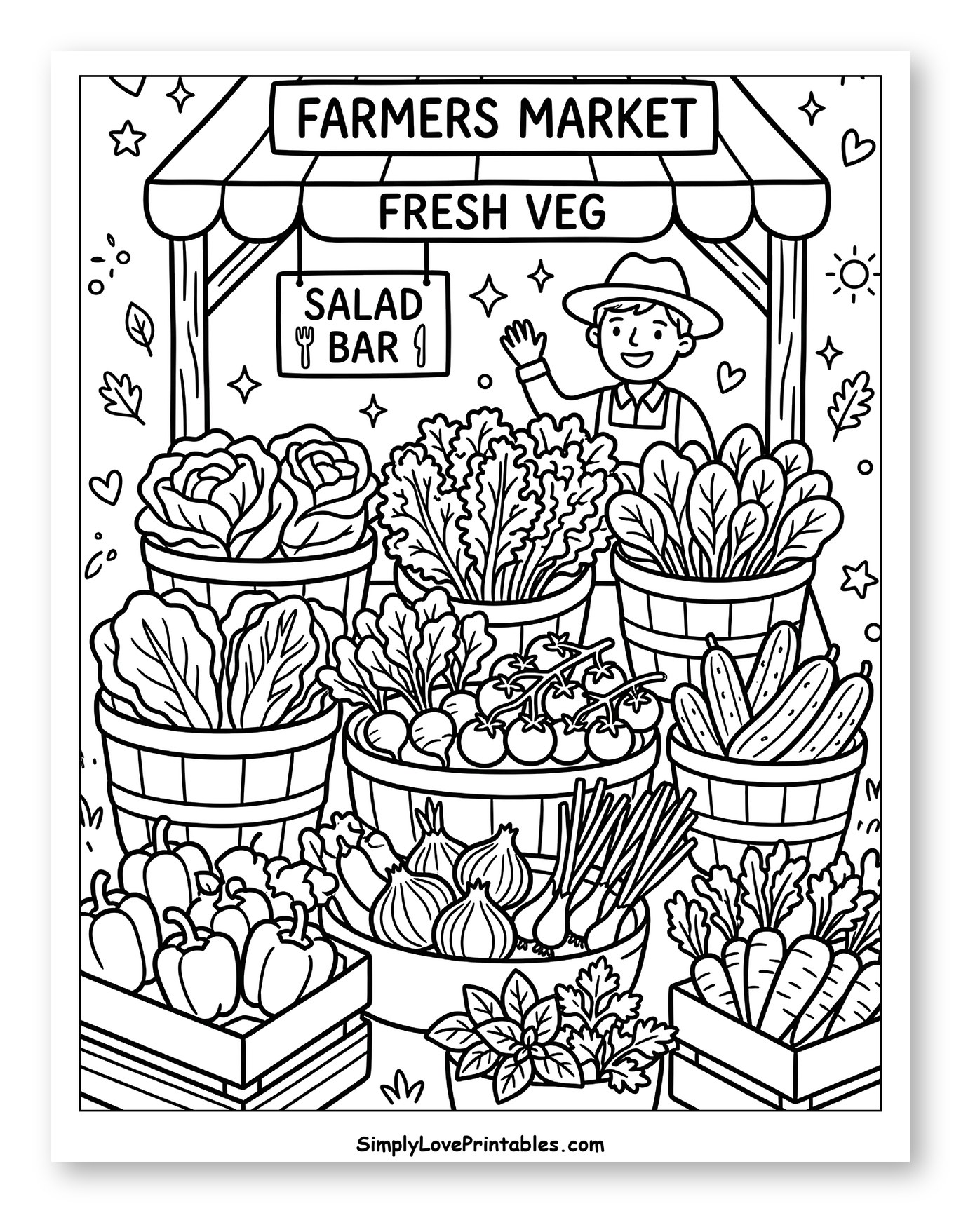 Farmers Market Fresh Vegetables Stand