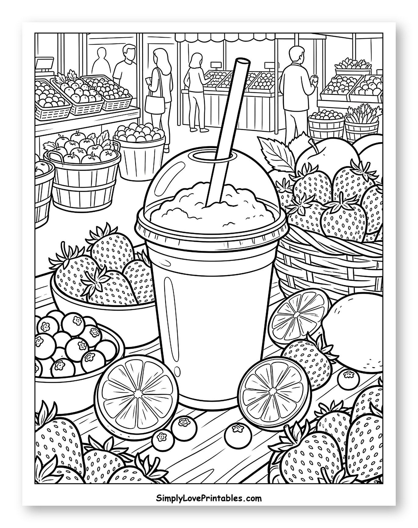 Farmers Market Smoothie with Fresh Fruits