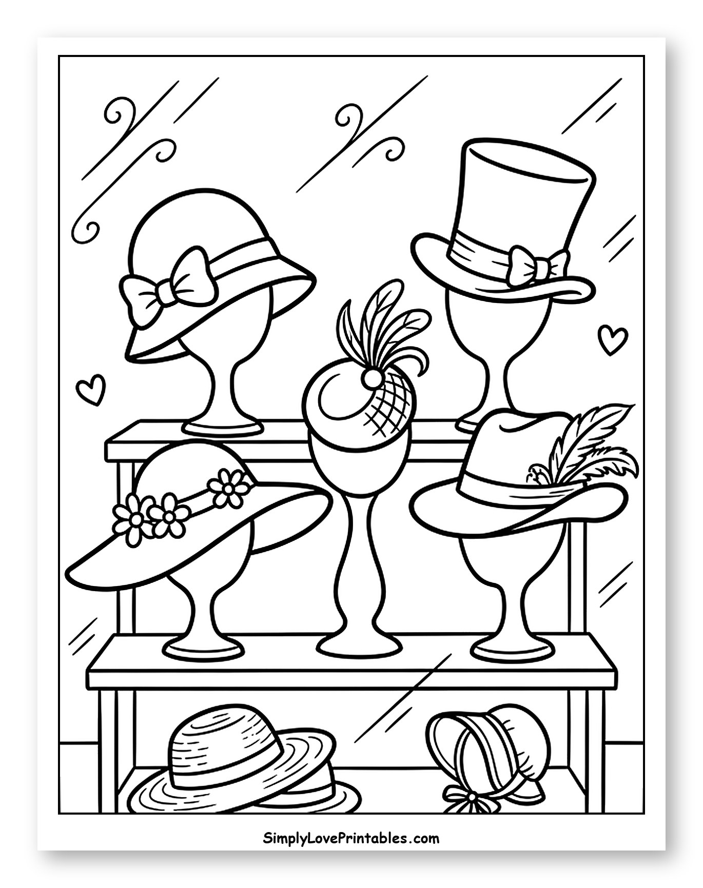 Fashionable Hats on Display