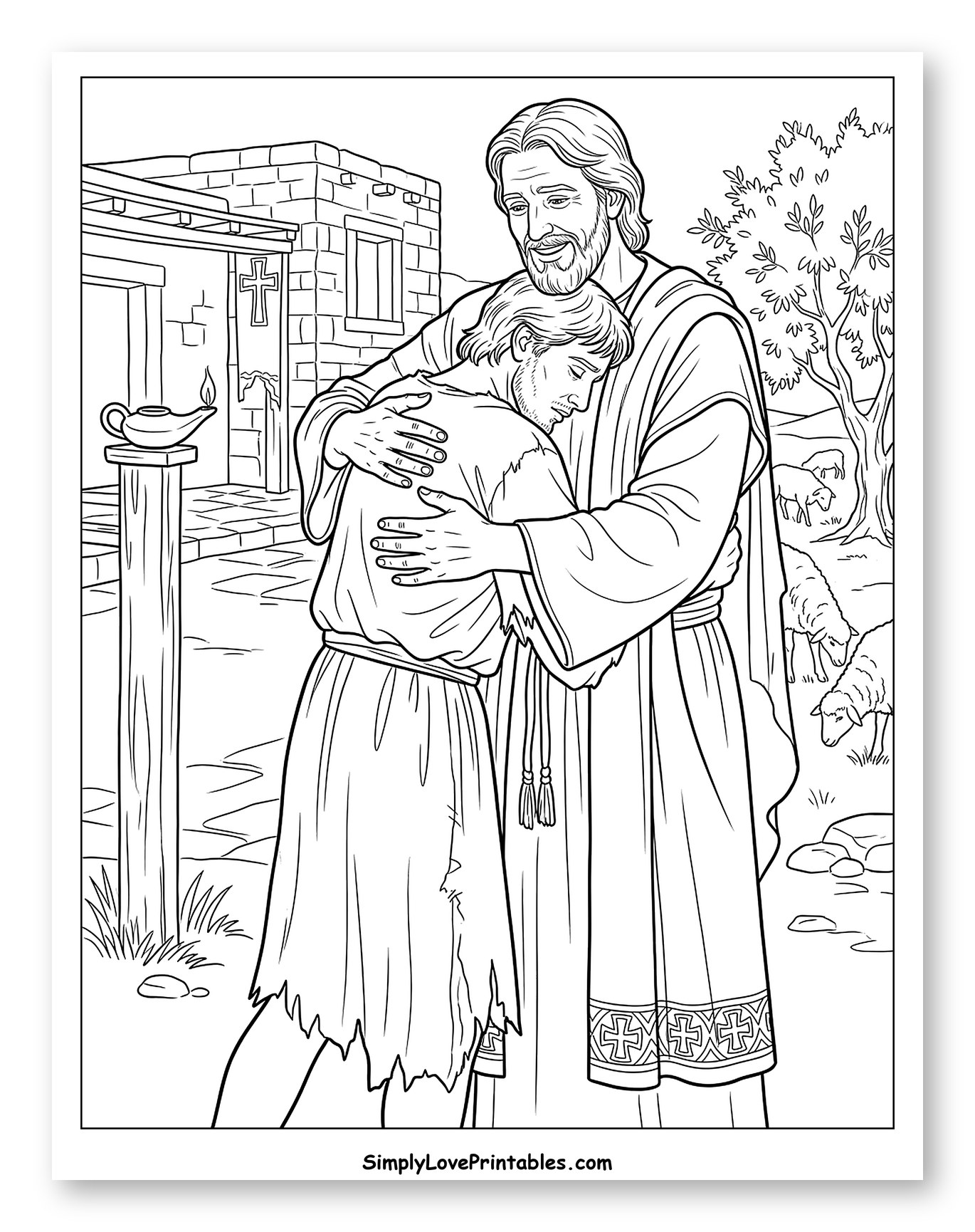 Father Embracing His Returning Prodigal Son