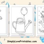 watering can coloring pages printable collection