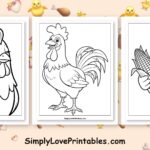 chicken coloring pages printable collection