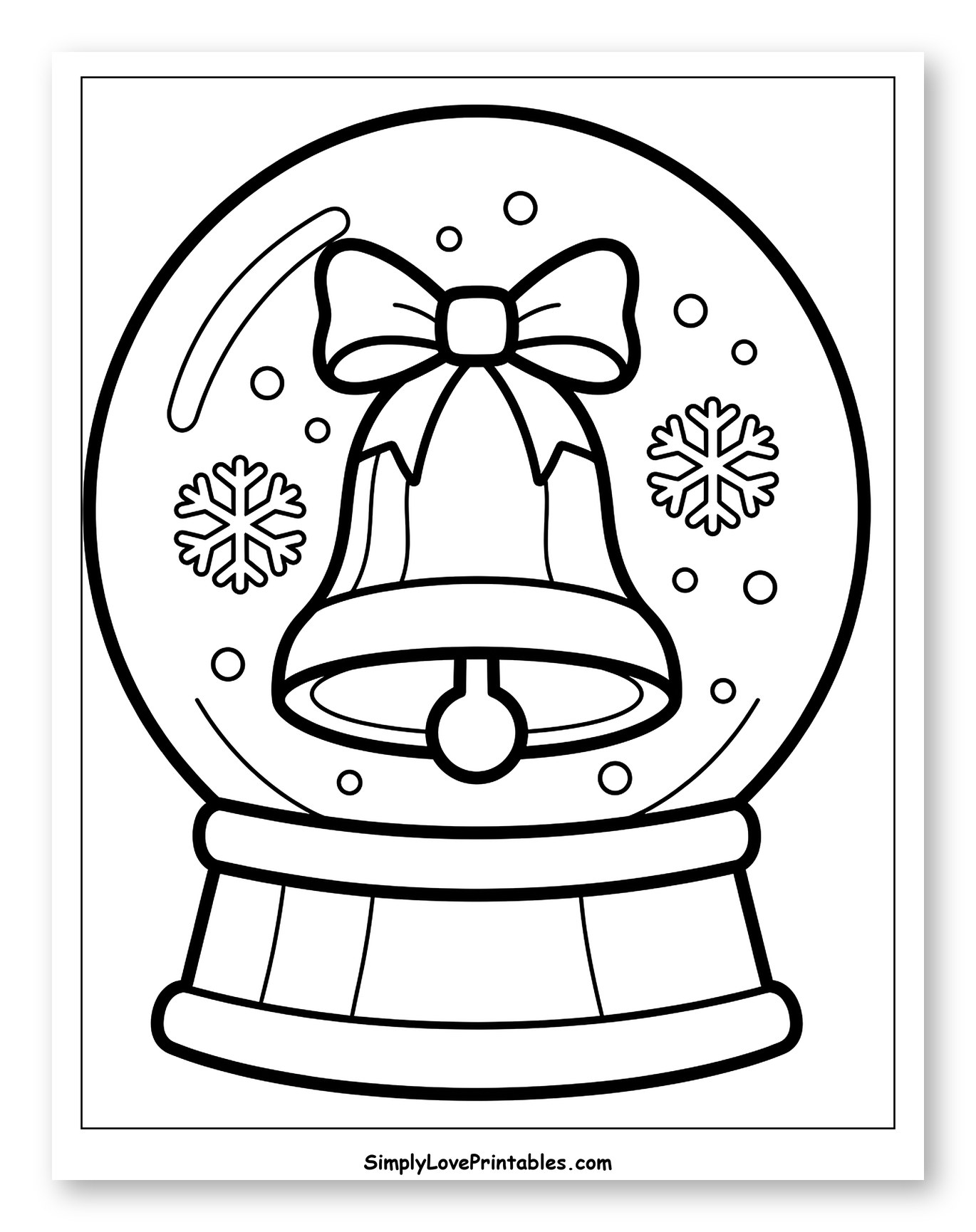 Festive Christmas Bell Snow Globe