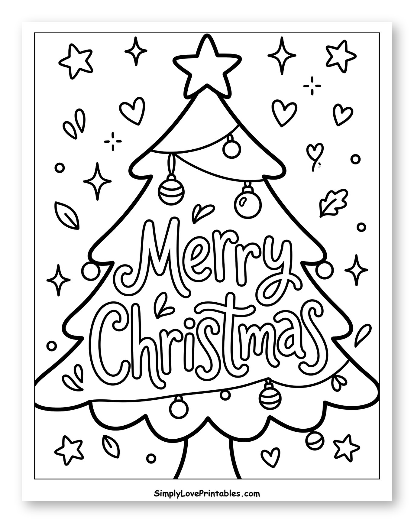 Festive Christmas Tree with Merry Christmas Greeting
