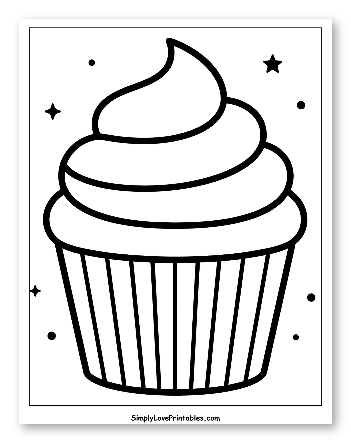 Festive Cupcake with Sparkles