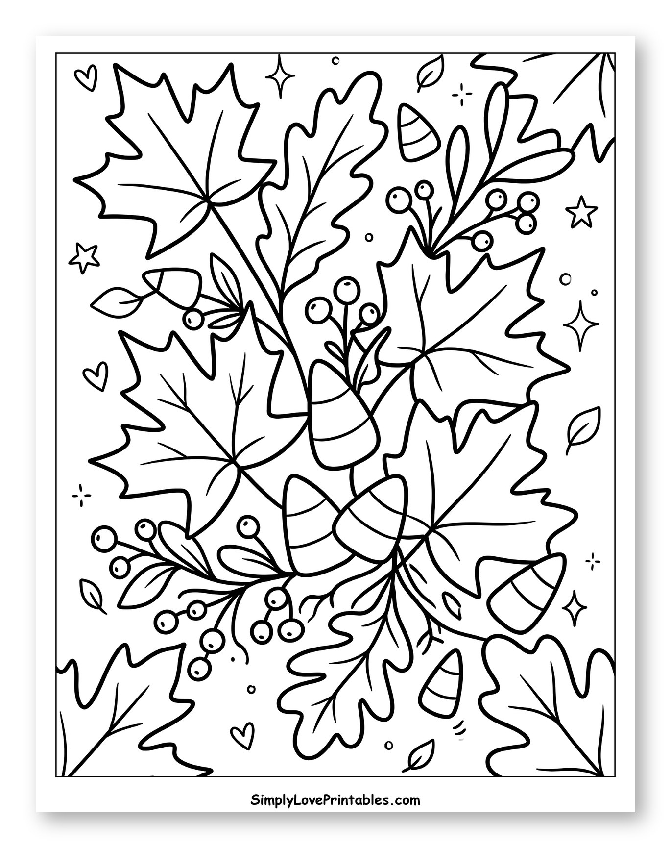 Festive Fall Leaves and Candy Corn Arrangement