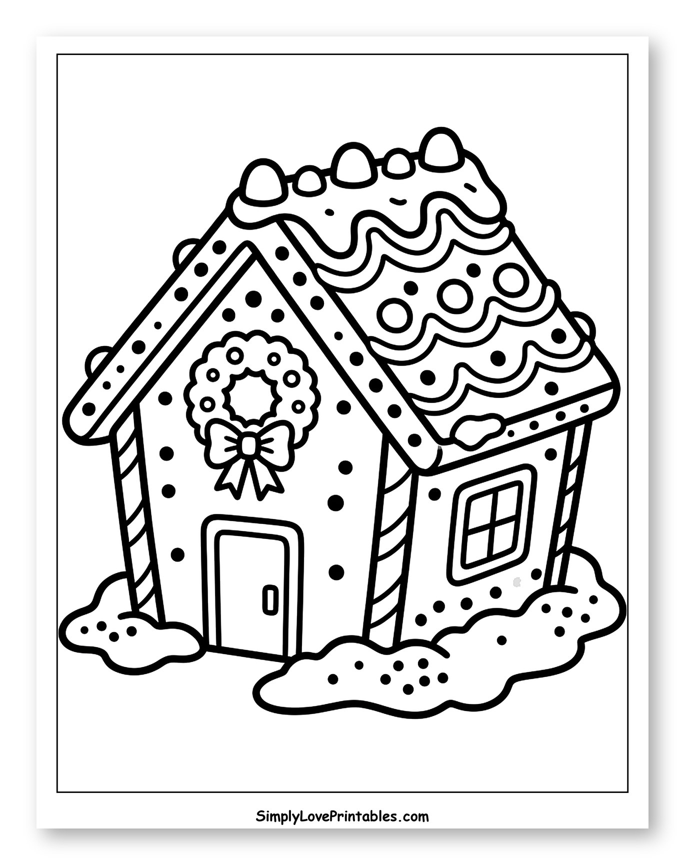 Festive Gingerbread House in the Snow
