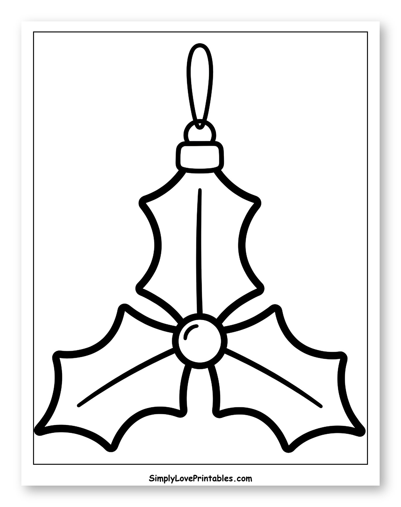 Festive Holly Leaf Christmas Ornament