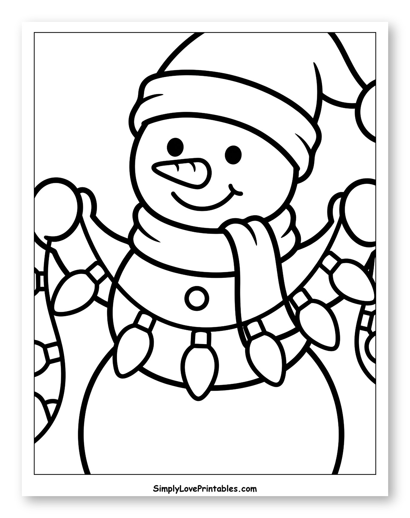 Festive Snowman Wrapped in Bright Christmas Lights