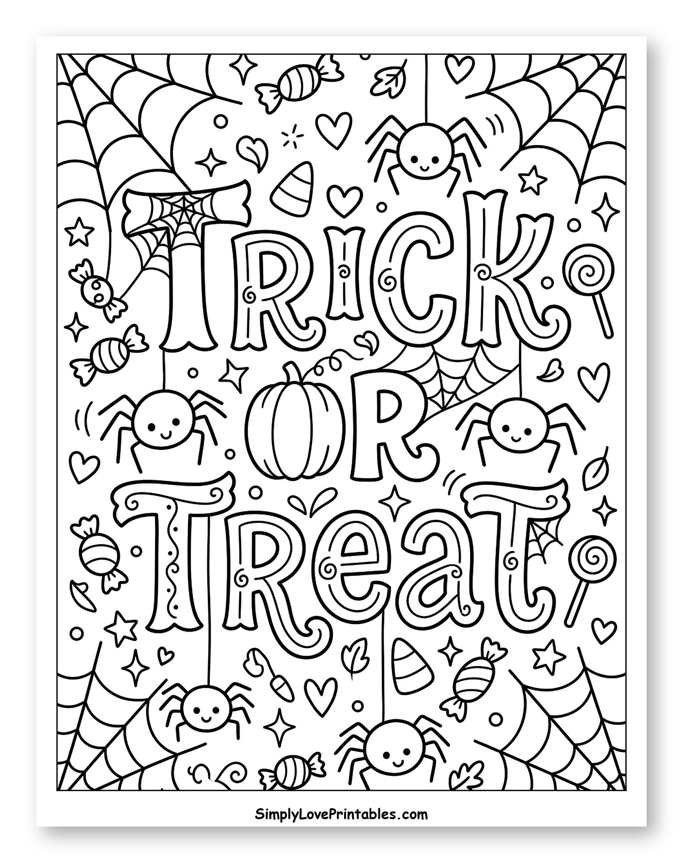 Festive Trick or Treat with Spiders and Candy