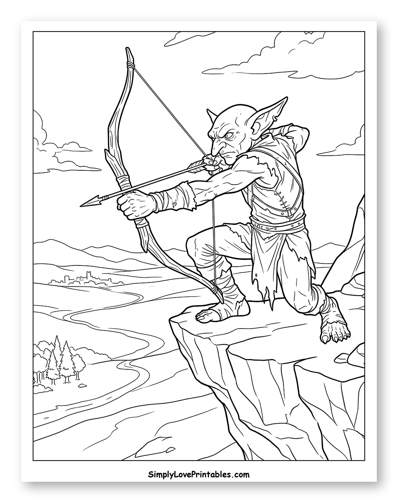 Fierce Goblin Archer on Cliff Edge