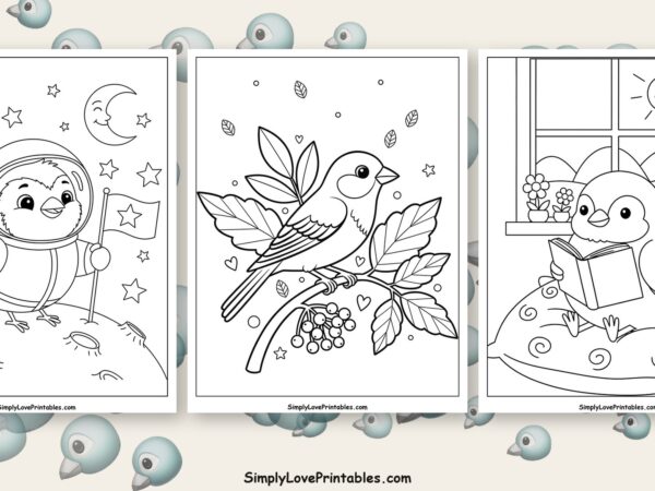 finch coloring pages featured image