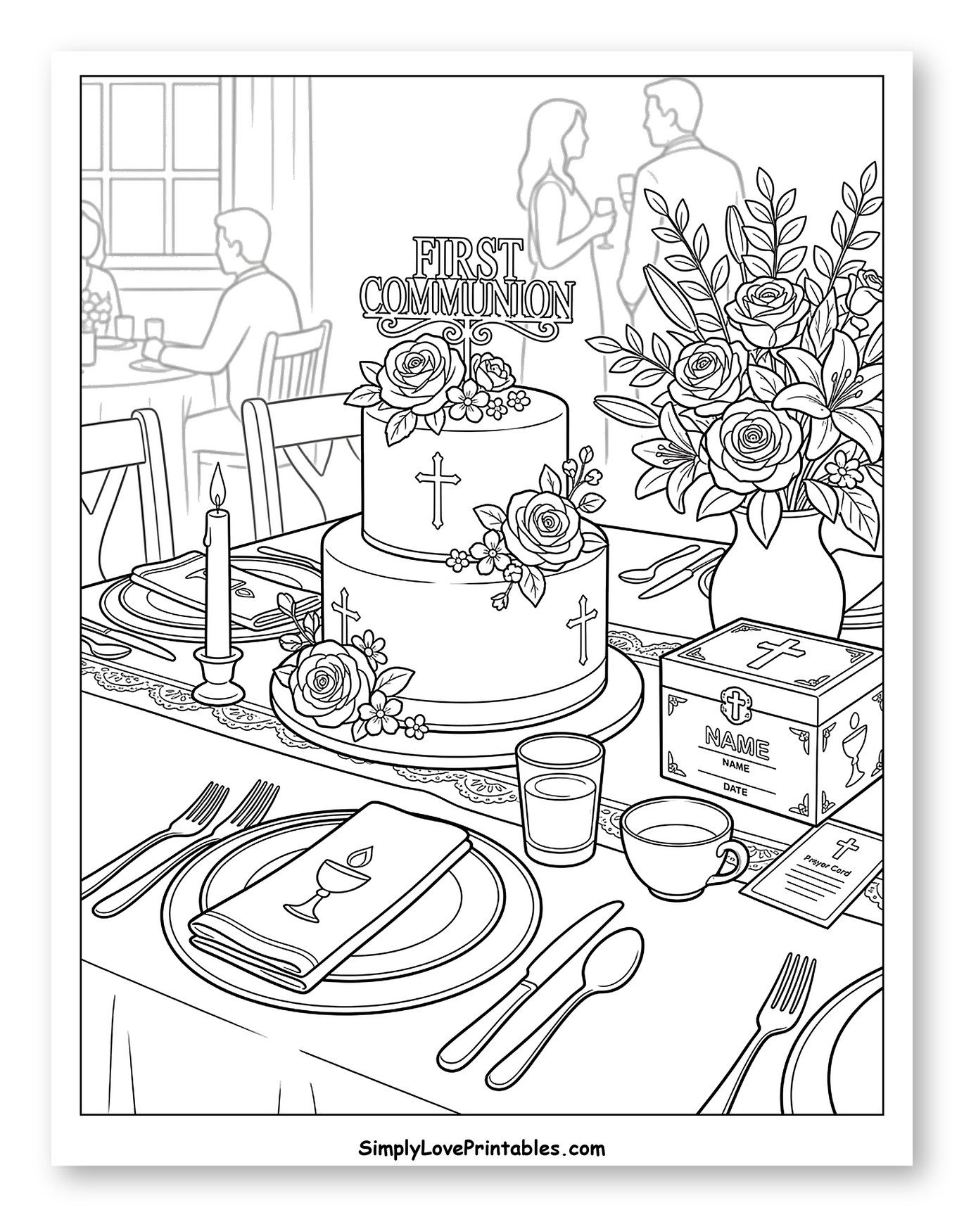 First Communion Celebration Table Setting