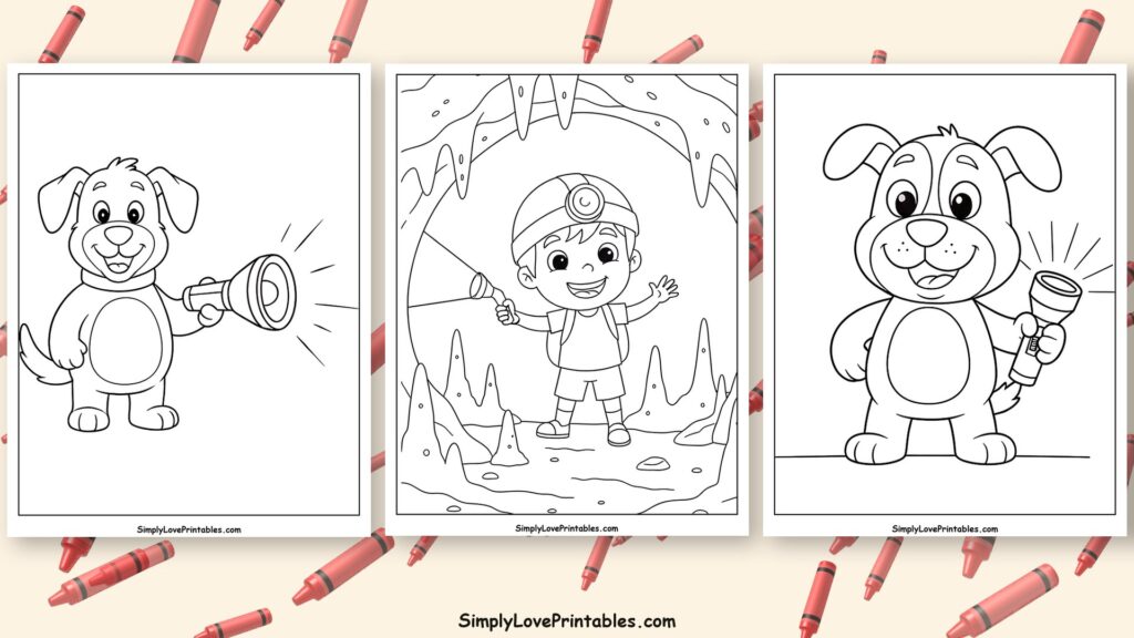 flashlight coloring pages featured image