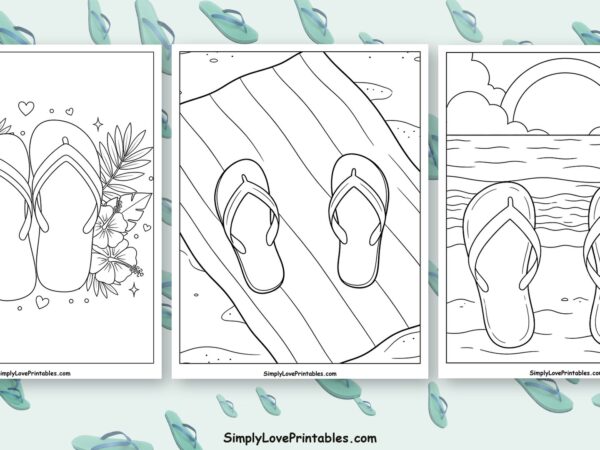 flip flops coloring pages featured image