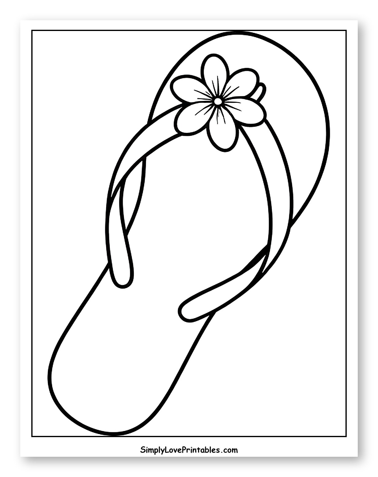 Floral Decorated Flip Flop