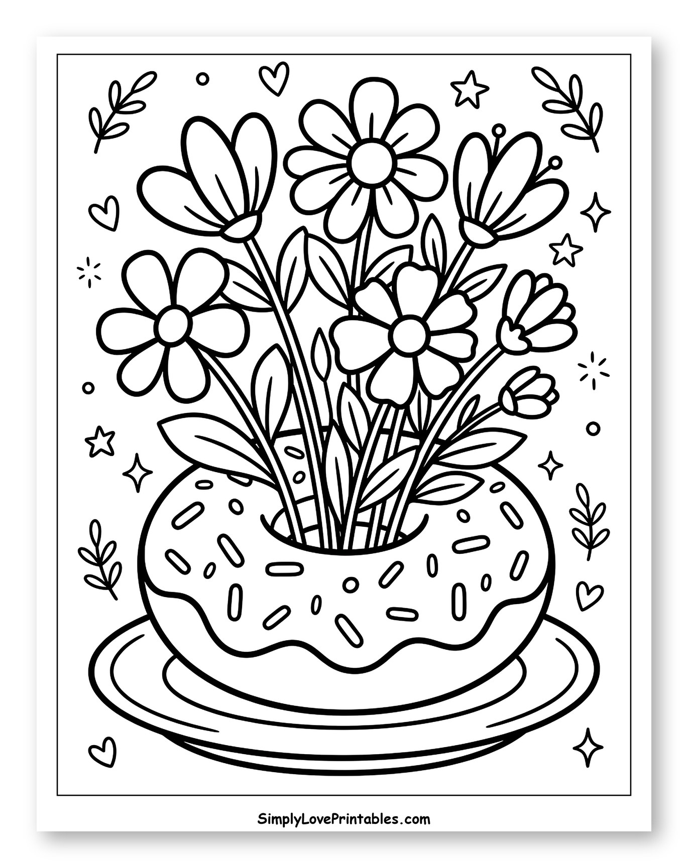 Floral Donut Bouquet on a Plate