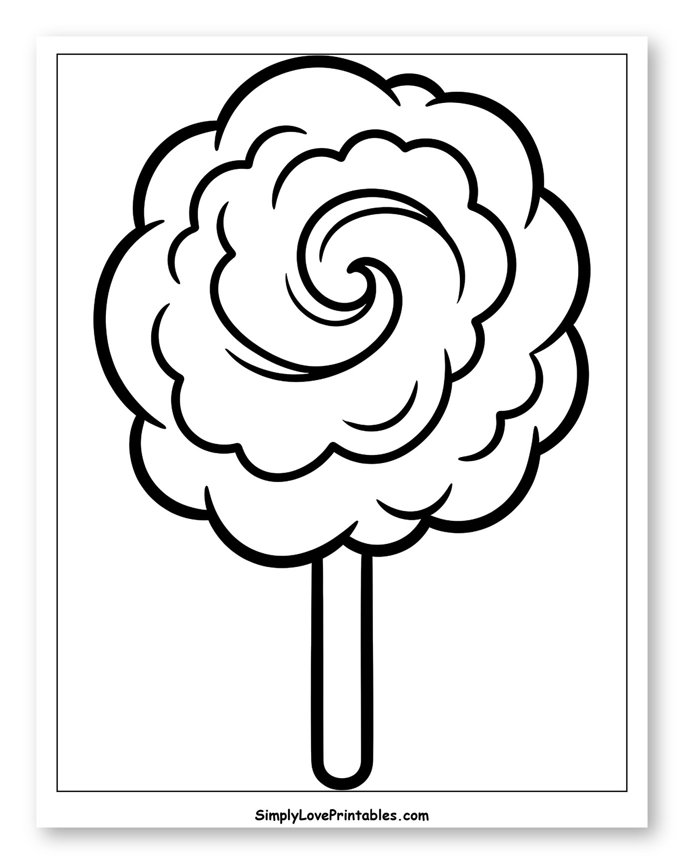Fluffy Cotton Candy on a Stick