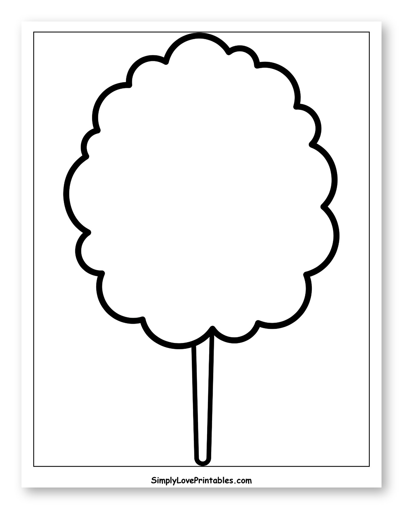 Fluffy Cotton Candy Outline
