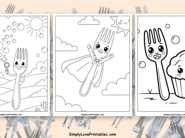 fork coloring pages featured image