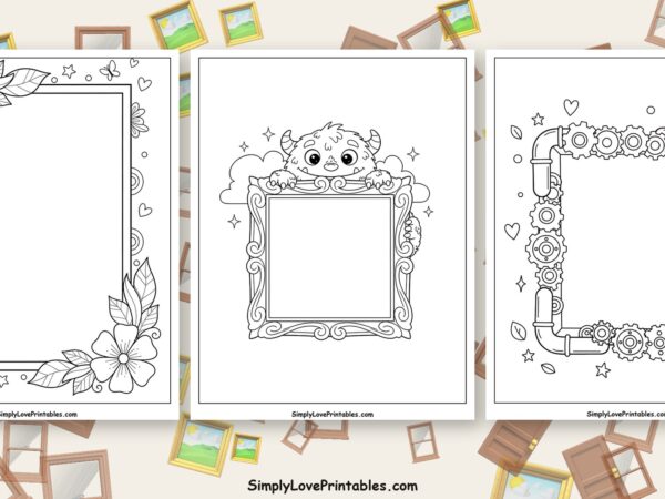 frame coloring page featured image