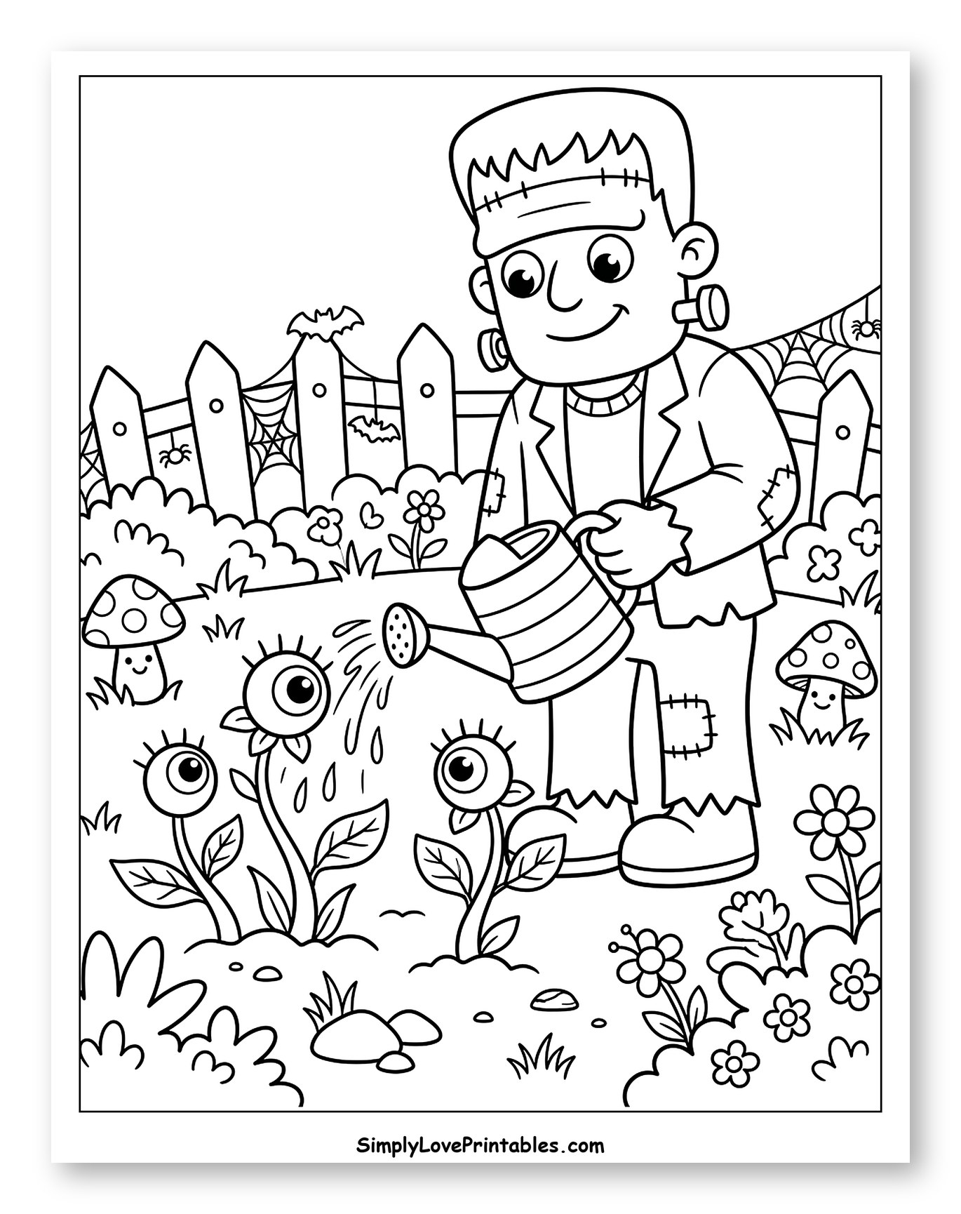Frankenstein Monster Watering Garden Plants