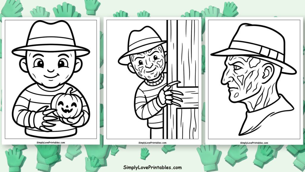 Freddy Krueger coloring pages featured image