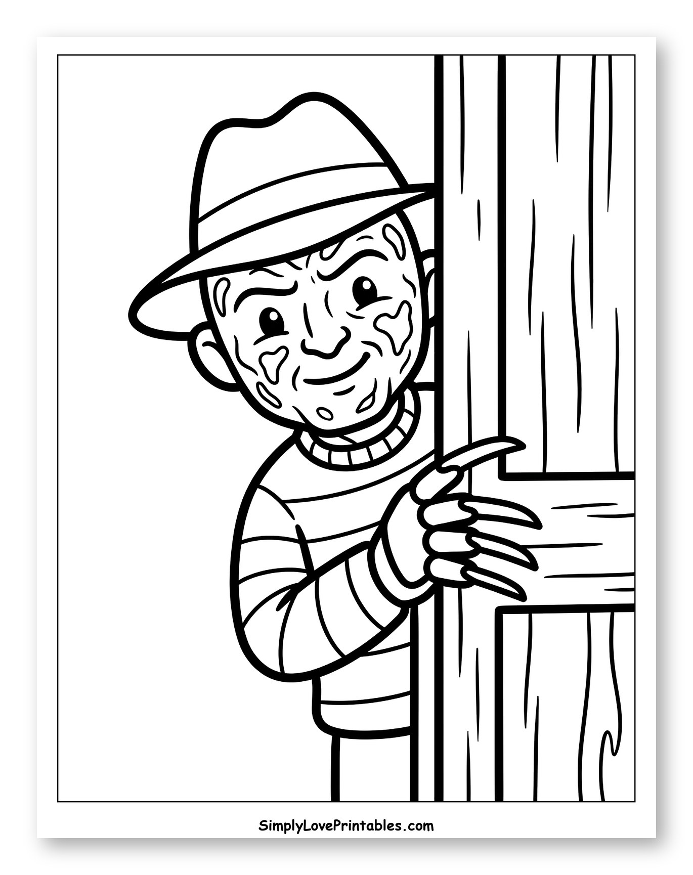Freddy Krueger Peeking From Behind Door