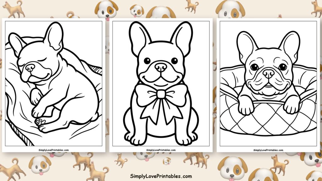 French Bulldog coloring pages featured image