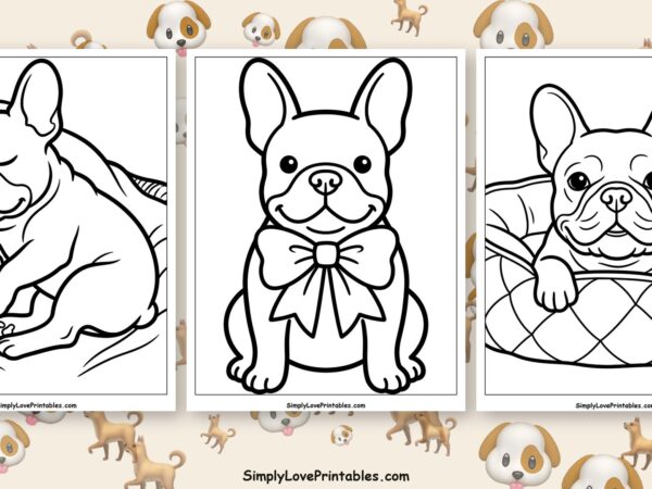 French Bulldog coloring pages featured image