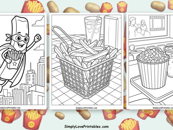 French fries coloring pages featured image