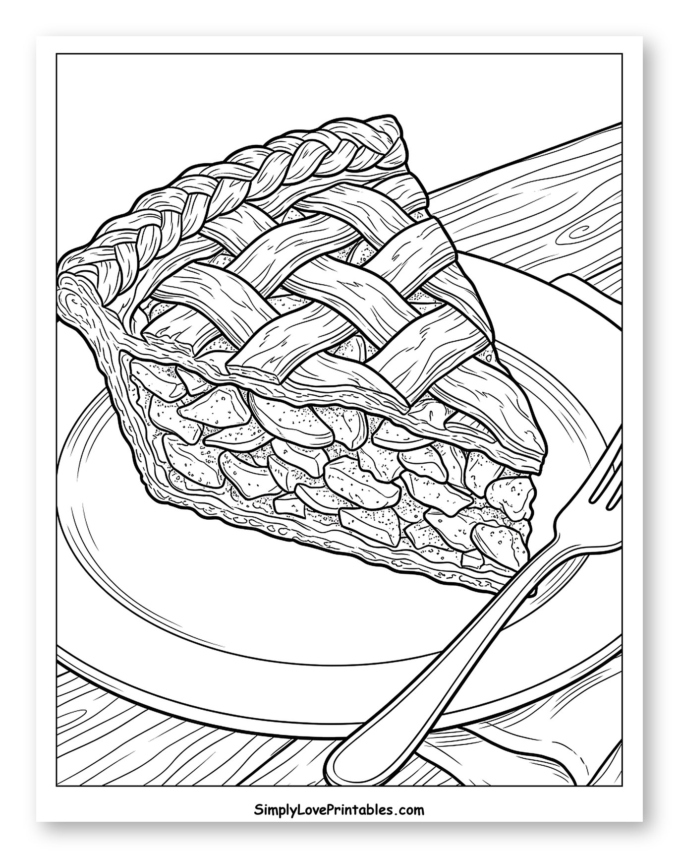 Fresh Slice of Lattice Top Apple Pie