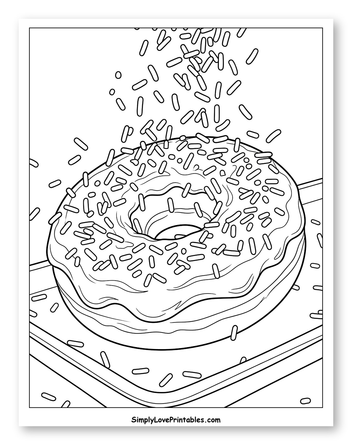 Freshly Sprinkled Donut on a Tray