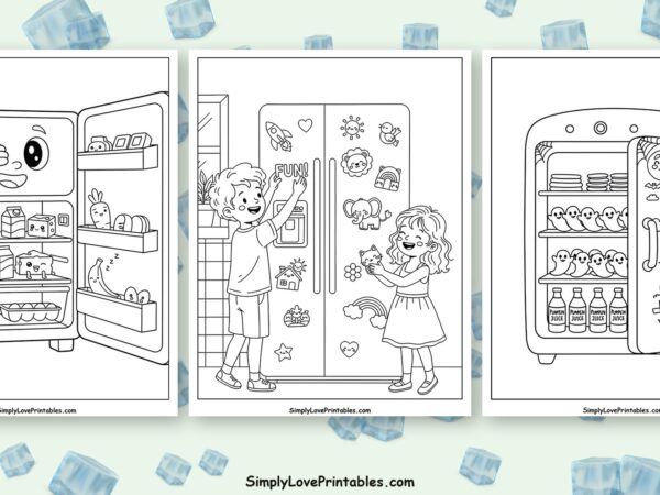 Fridge coloring pages featured image