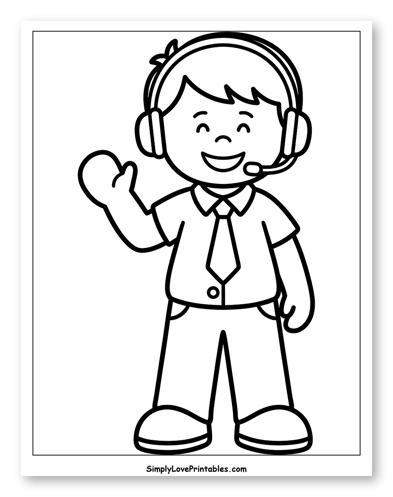 Friendly Airport Agent Waving