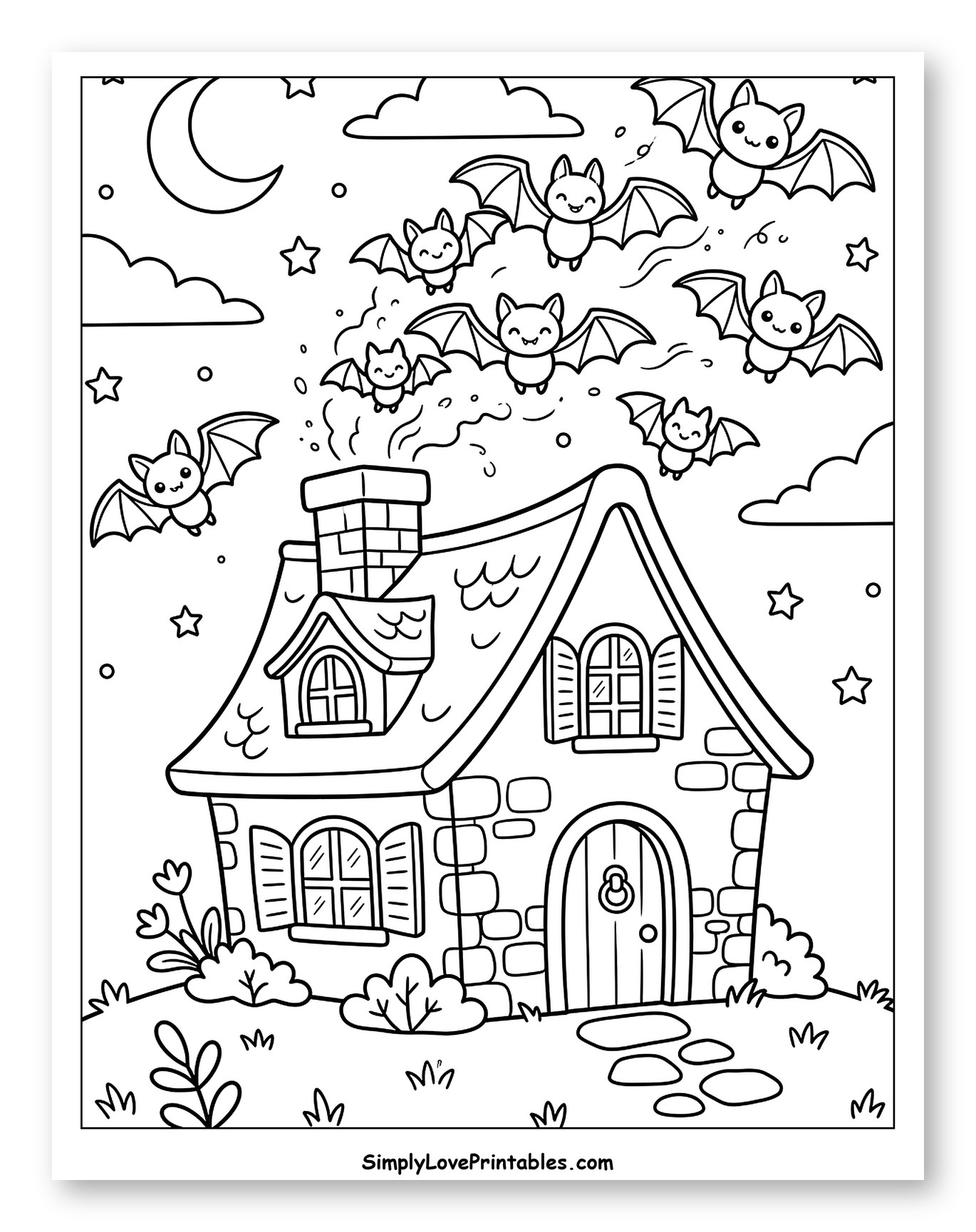 Friendly Bats Flying Around a Charming House