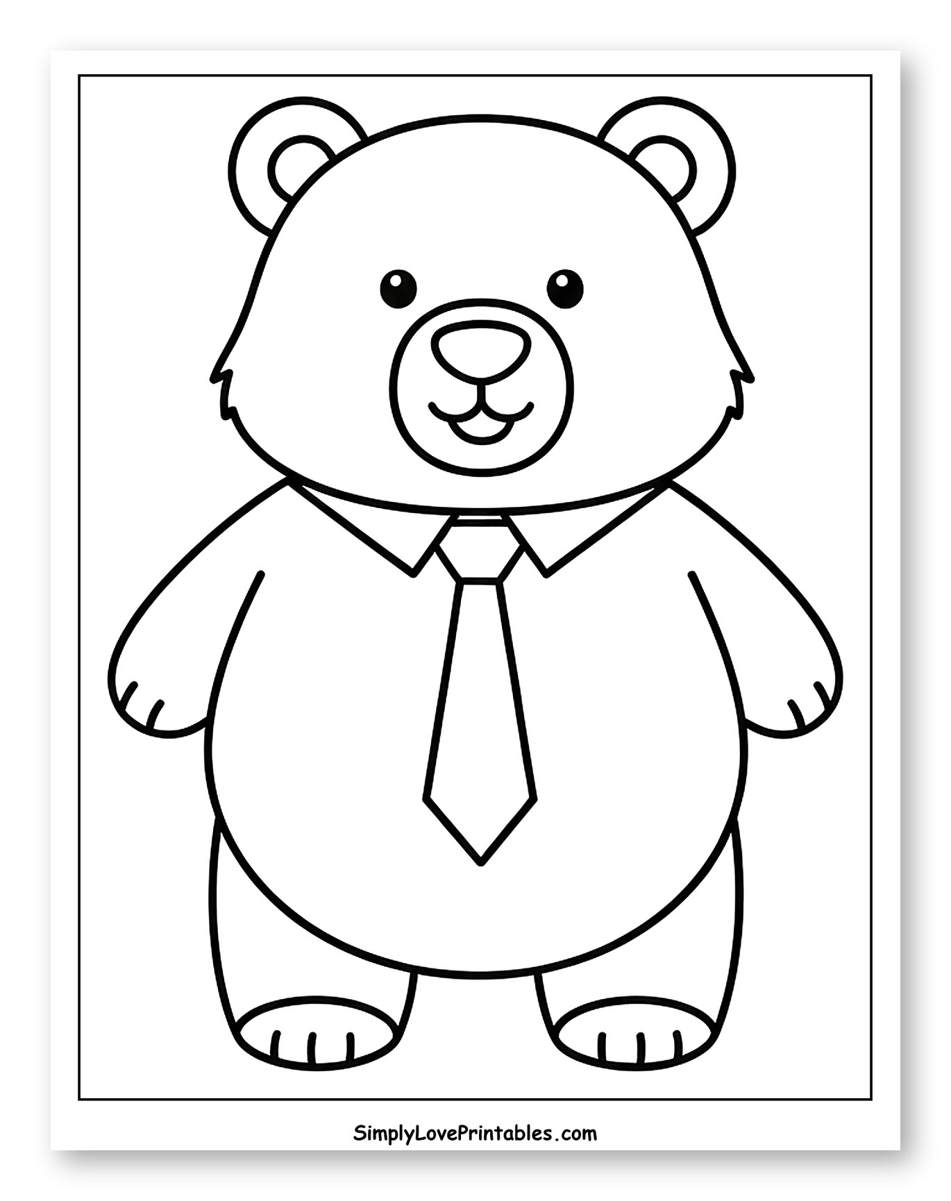 Friendly Bear Wearing a Business Tie